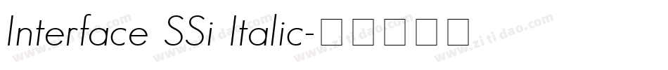 Interface SSi Italic字体转换